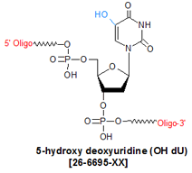 picture of 5-hydroxy deoxyuridine (OH dU)